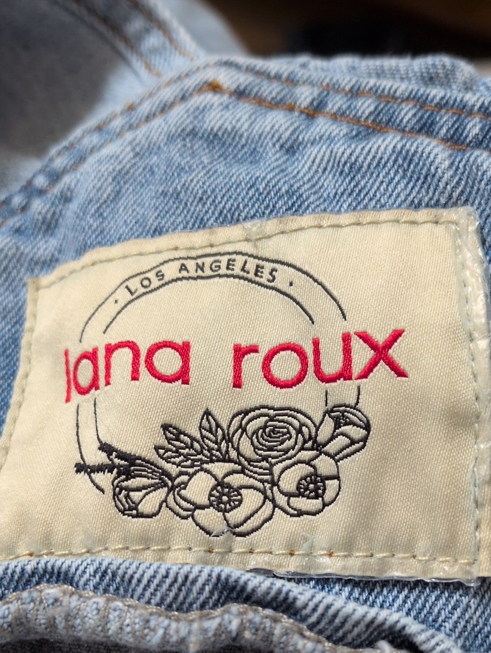 Lana Roux 90s Retro Dungaree Utility Cargo Denim Overalls XS - Picture 13 of 16